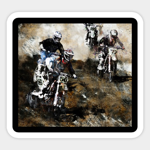 Race On - Motocross Racers Sticker by Highseller